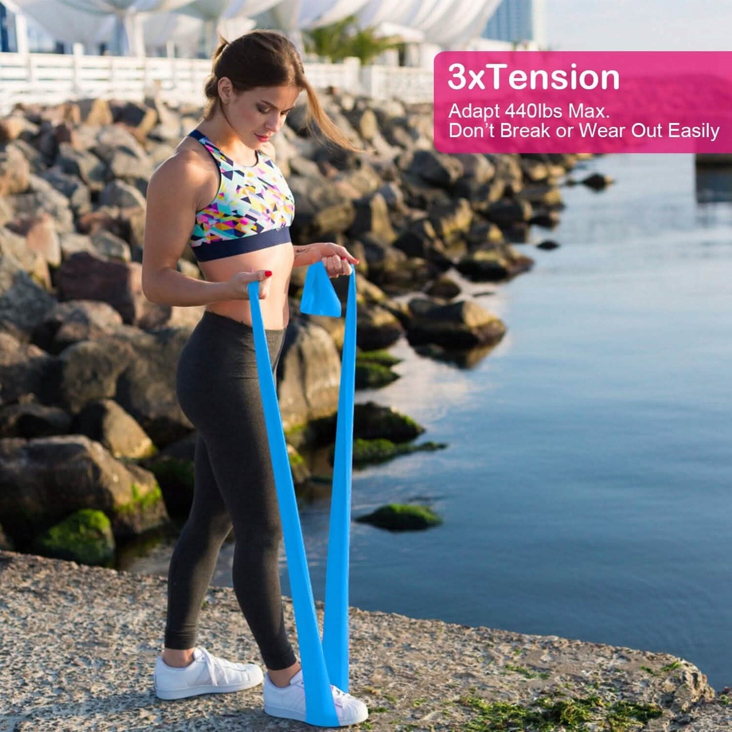 Yoga Resistance Band 3 Sets Non-Toxic Skin-Friendly DailySale