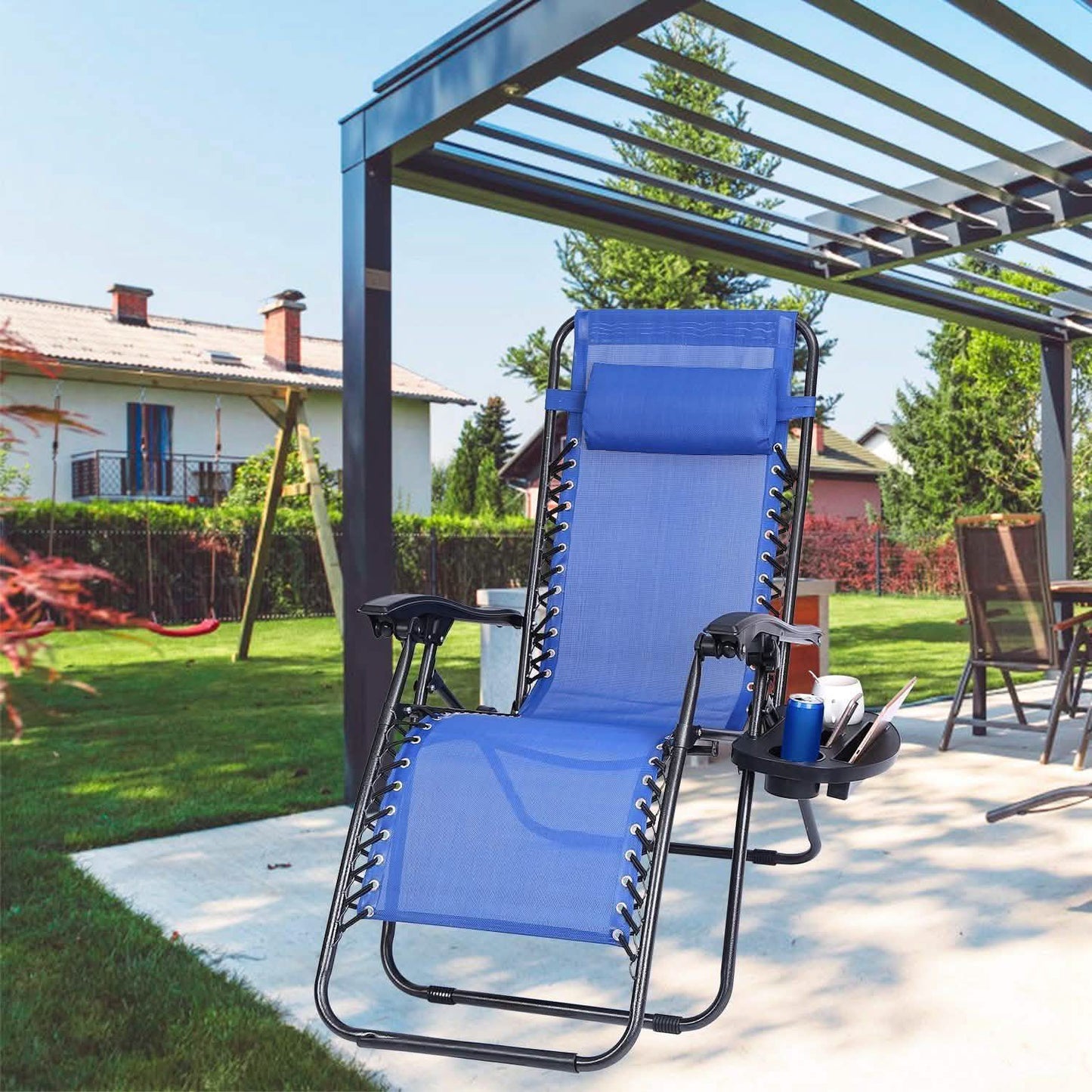 Zero Gravity Chair Cup Holder Clip On Side Tray DailySale