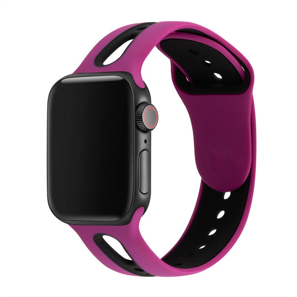 Hole Silicone Strap For Apple Watch - Wristwatchstraps.co