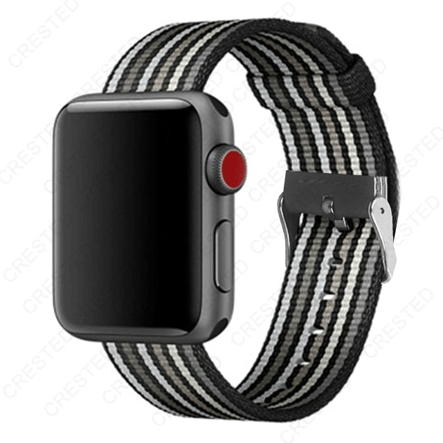 Premium Nylon Replacement Band with buckle for Apple Watch - Wristwatchstraps.co