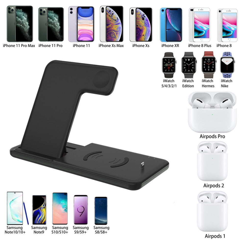 Wireless Charger Dock Station For iPhone Micro USB Type C Stand - Wristwatchstraps.co