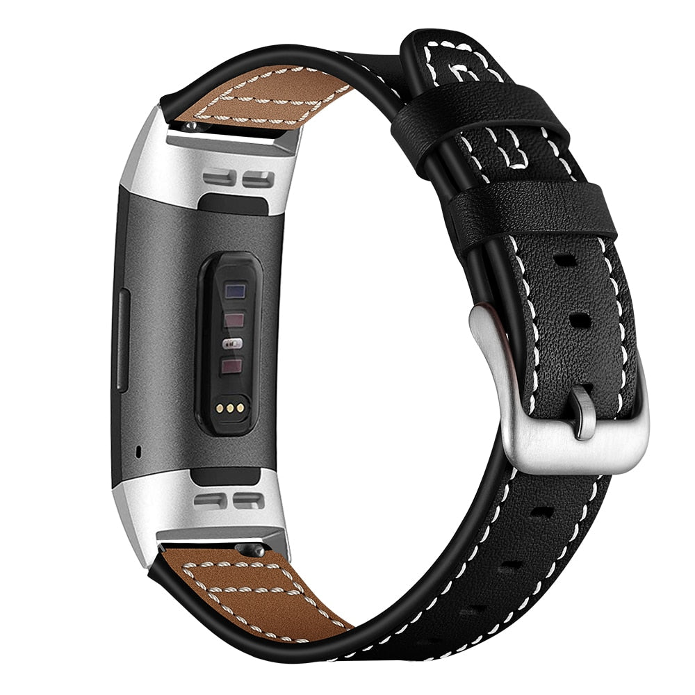 Leather strap For Fitbit Charge 4 - Wristwatchstraps.co