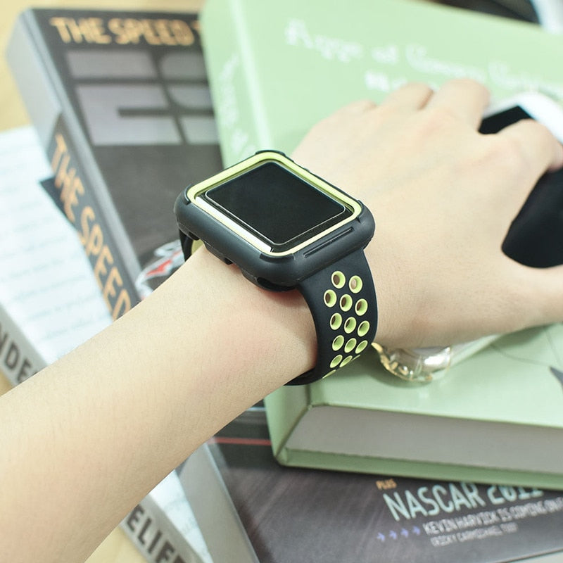 Silicone Bumper and Protector Cover for Sport Apple Watch compatible with Nike Sports Bands - Wristwatchstraps.co