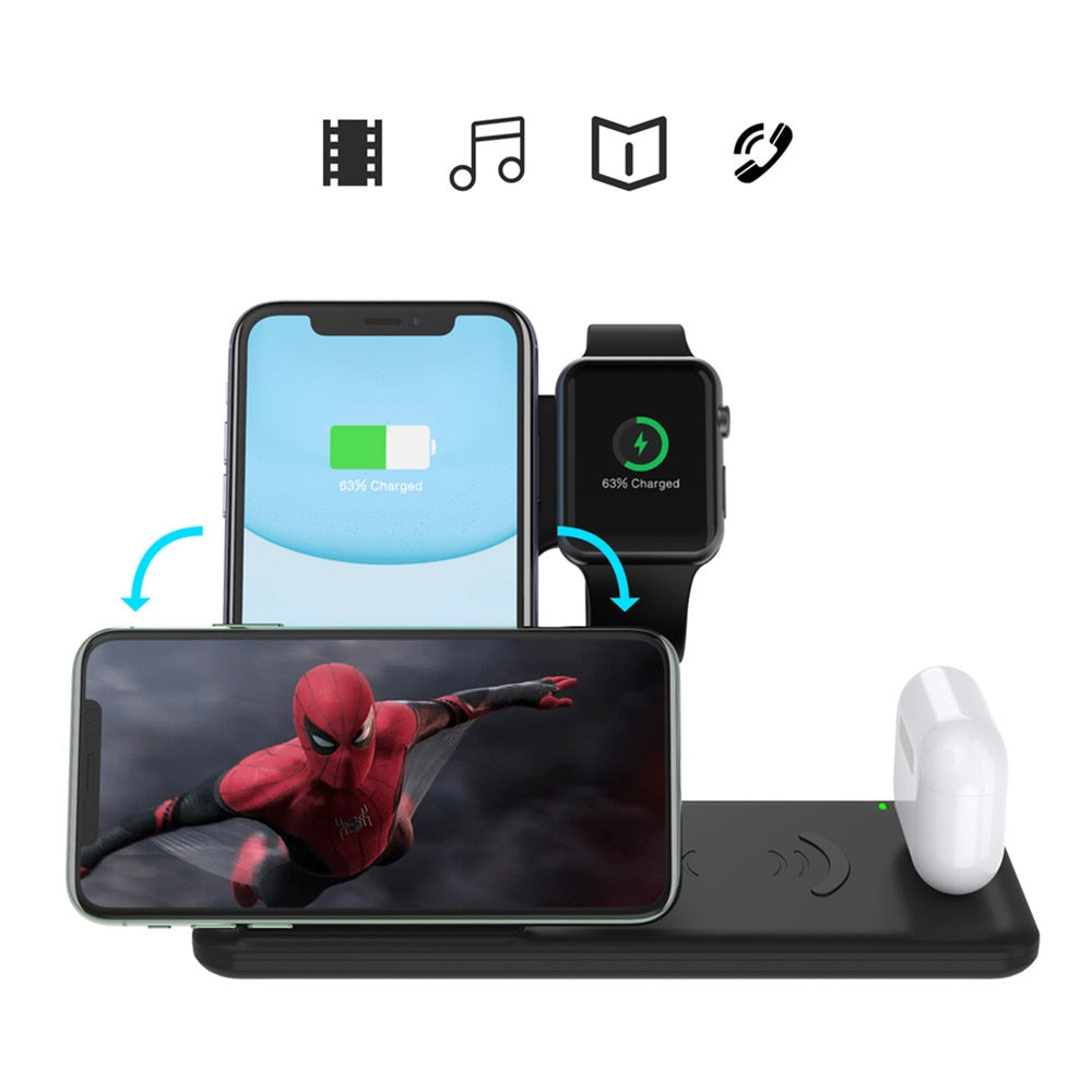 Wireless Charger Dock Station For iPhone Micro USB Type C Stand - Wristwatchstraps.co