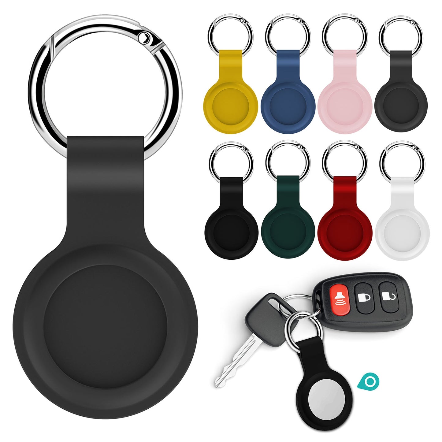 Silicone Protective Cover For AirTag Case Keychain - Wristwatchstraps.co