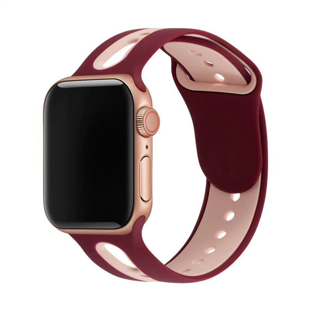 Hole Silicone Strap For Apple Watch - Wristwatchstraps.co