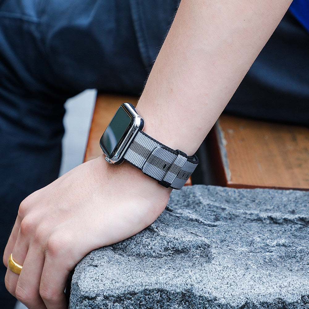 Premium Nylon Replacement Band with buckle for Apple Watch - Wristwatchstraps.co