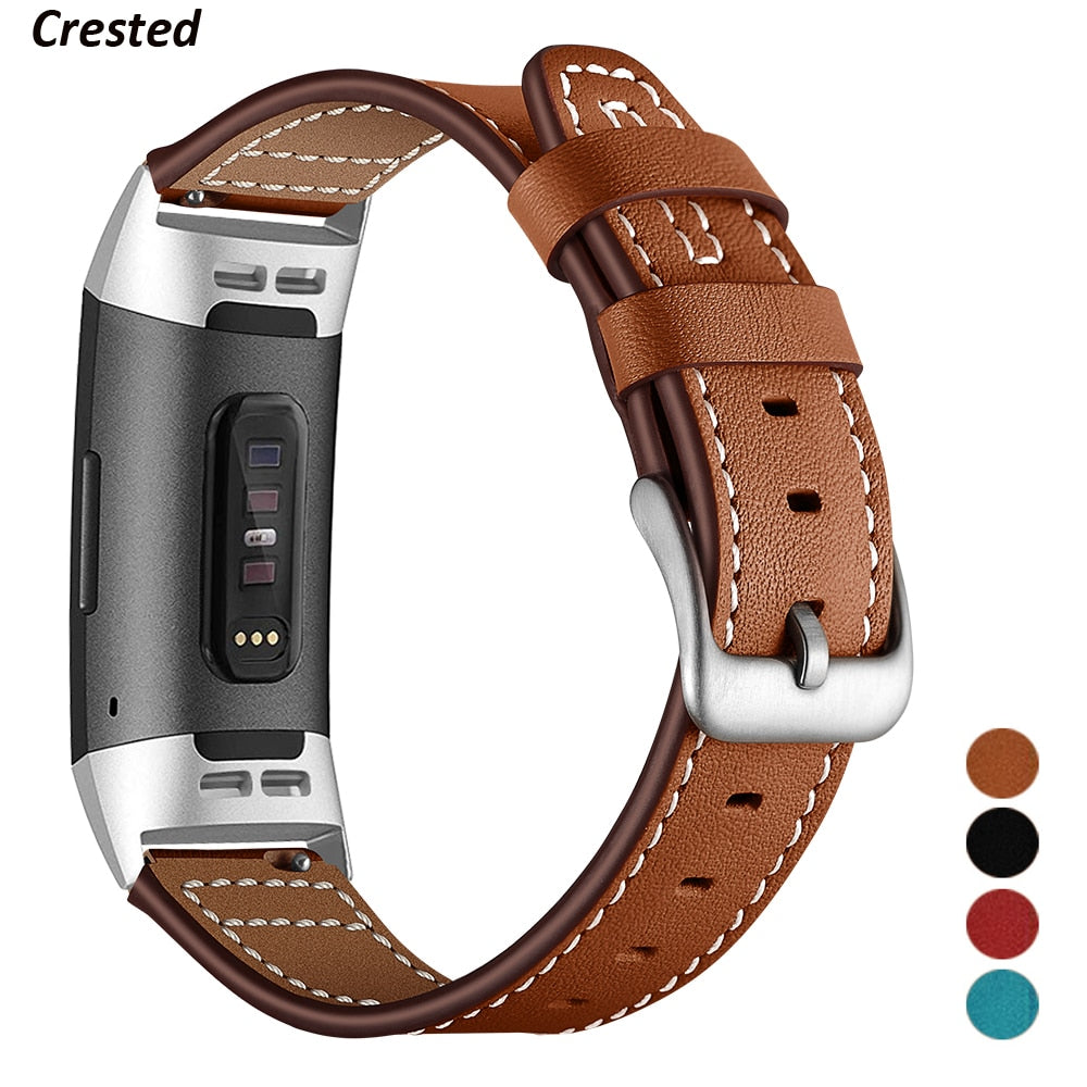 Leather strap For Fitbit Charge 4 - Wristwatchstraps.co