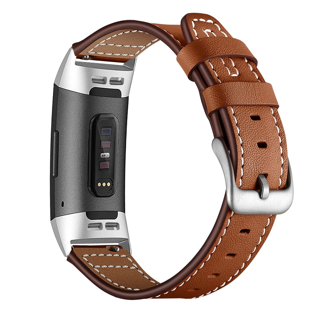 Leather strap For Fitbit Charge 4 - Wristwatchstraps.co