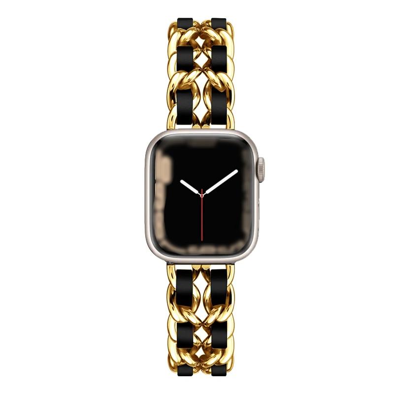 Leather jewelry strap for Apple watch women - Wristwatchstraps.co