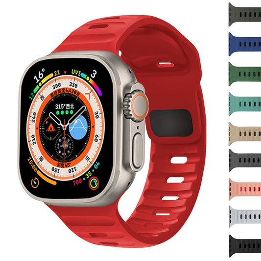 Sporty Silicone Strap For Apple Watch Band - Wristwatchstraps.co