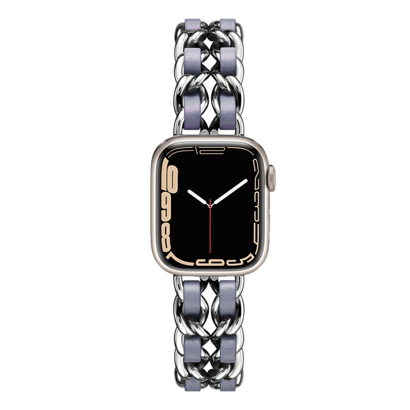 Leather jewelry strap for Apple watch women - Wristwatchstraps.co