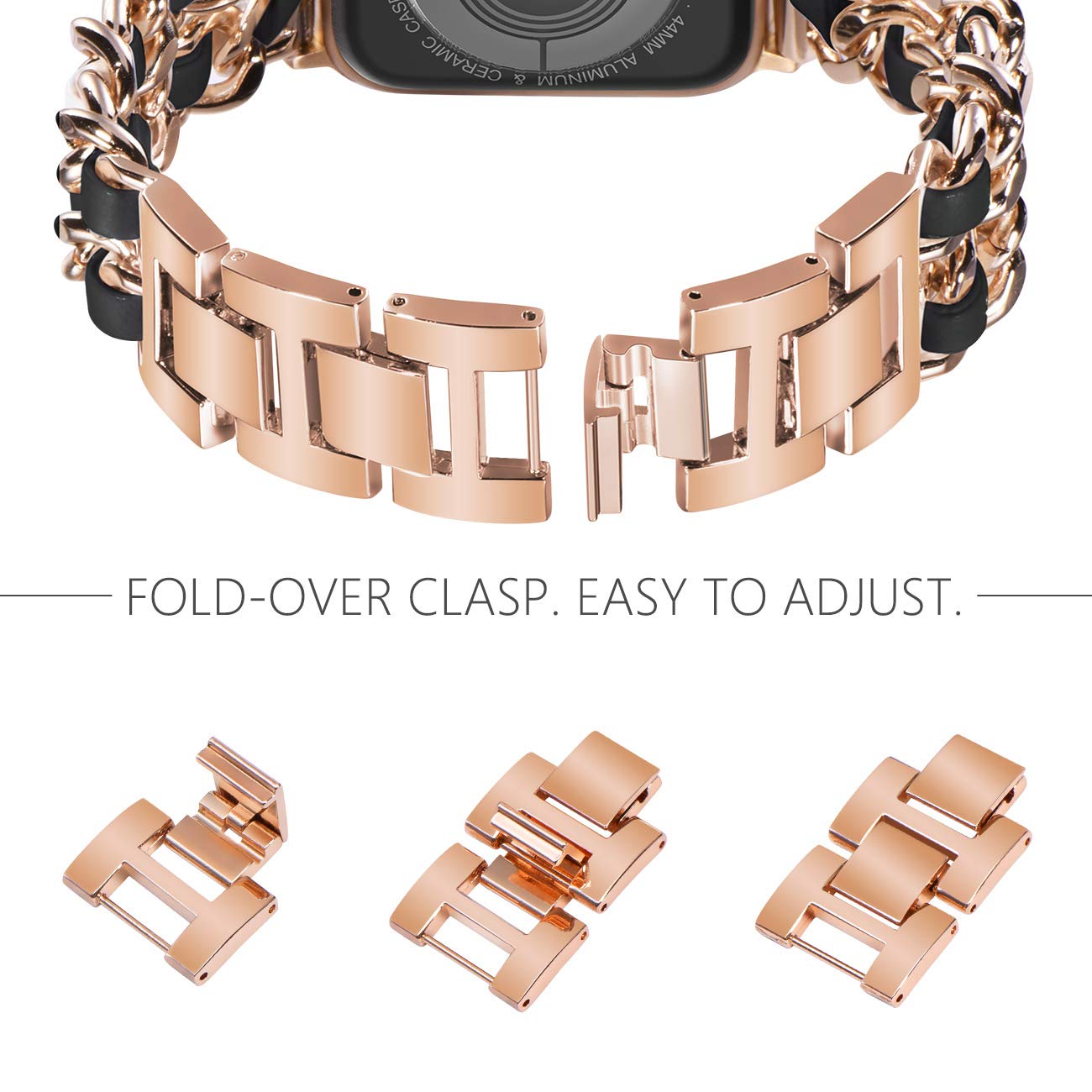 Leather jewelry strap for Apple watch women - Wristwatchstraps.co