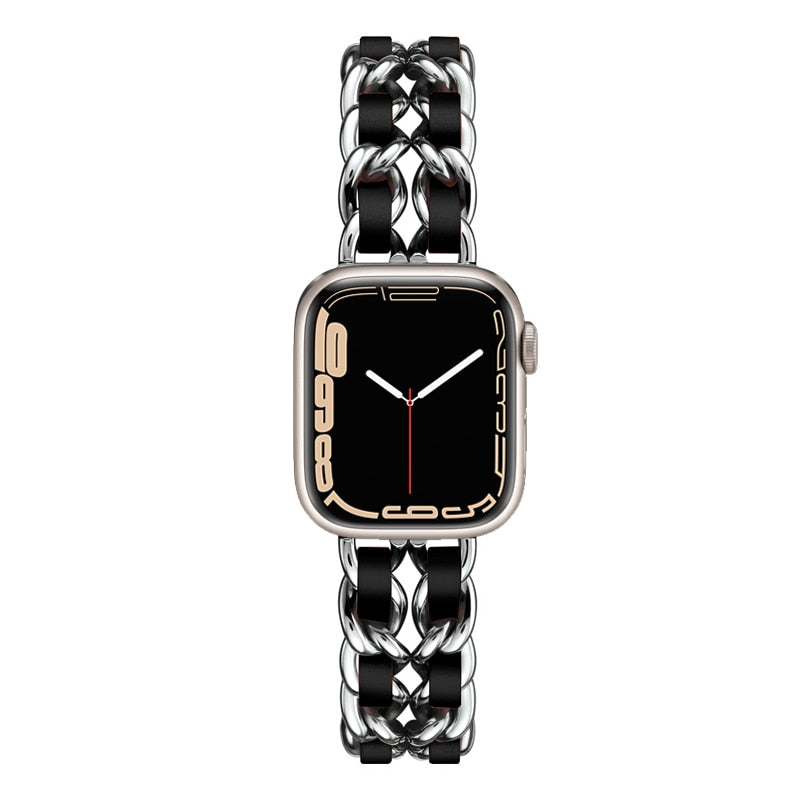 Leather jewelry strap for Apple watch women - Wristwatchstraps.co