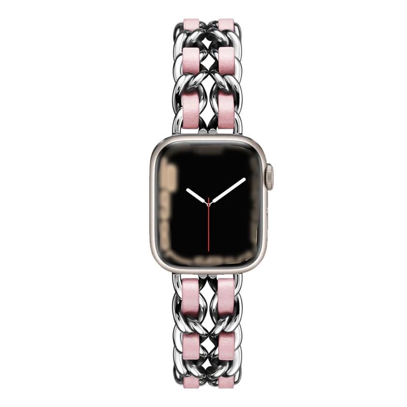 Leather jewelry strap for Apple watch women - Wristwatchstraps.co