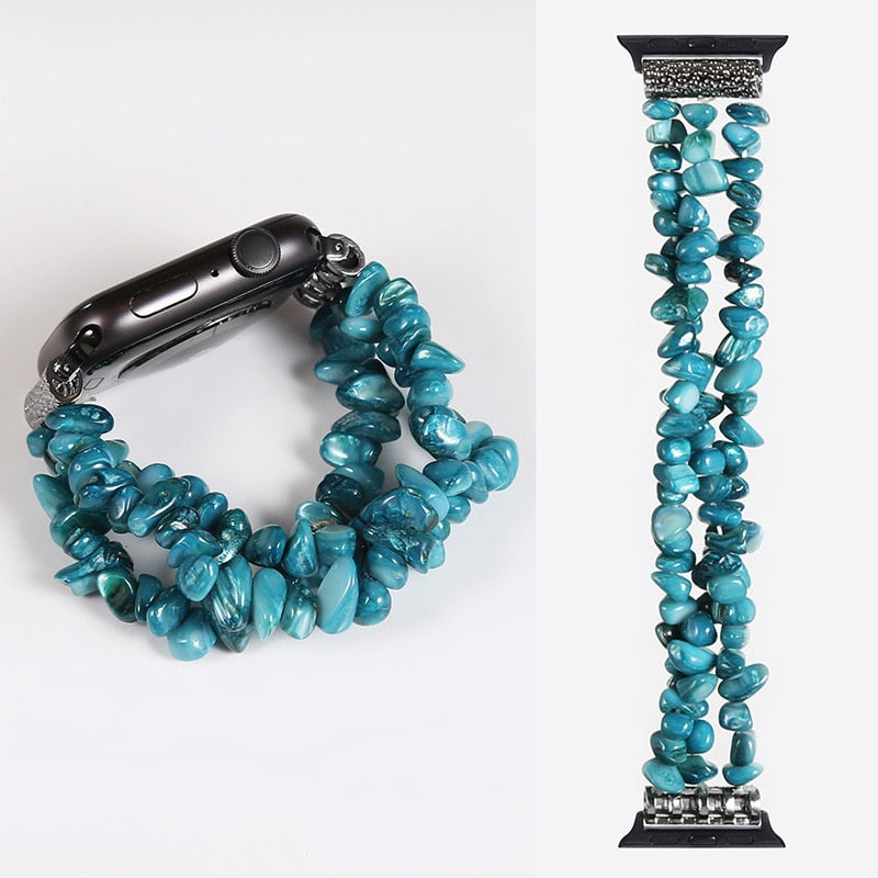 Luxury Resin Beaded Bohemian Jewelry Bracelet for Apple Watch - Wristwatchstraps.co