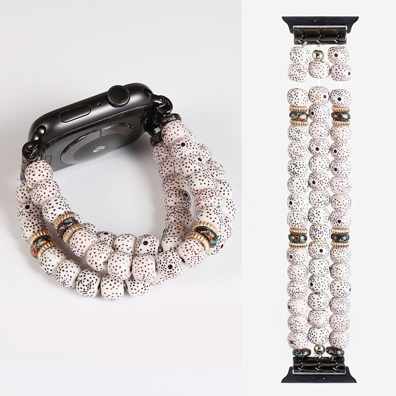 Luxury Resin Beaded Bohemian Jewelry Bracelet for Apple Watch - Wristwatchstraps.co