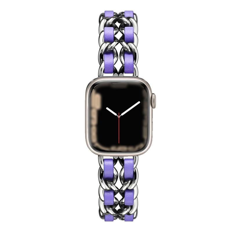 Leather jewelry strap for Apple watch women - Wristwatchstraps.co