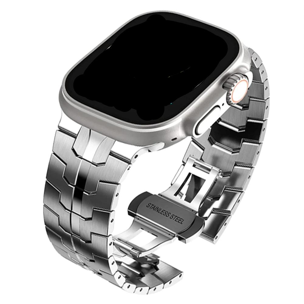 Stainless Steel Link Bracelet Band for Apple Watch - Wristwatchstraps.co