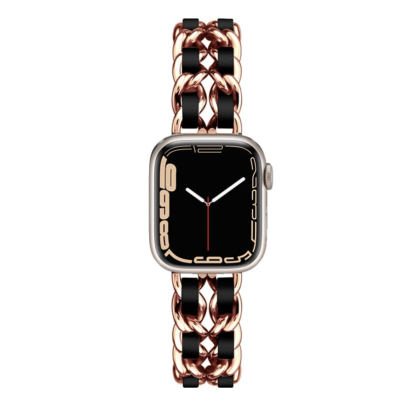 Leather jewelry strap for Apple watch women - Wristwatchstraps.co