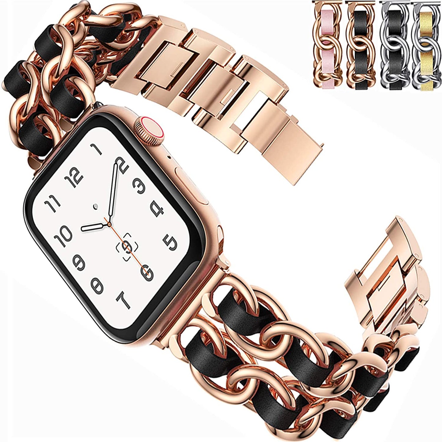 Leather jewelry strap for Apple watch women - Wristwatchstraps.co