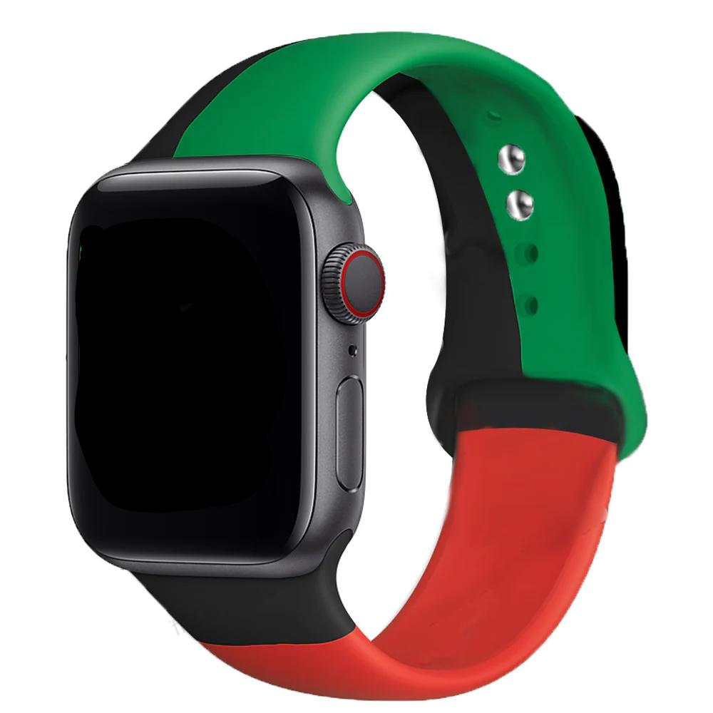 Black Unity Sport Silicone Strap For Apple Watch