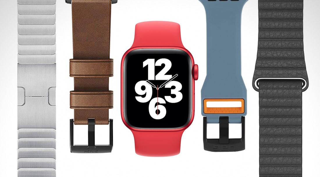 What are types of leather men apple watch bands?