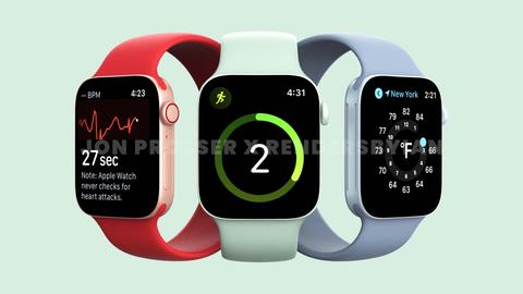 Apple watch series 7 with a size boost of 41mm and 45mm