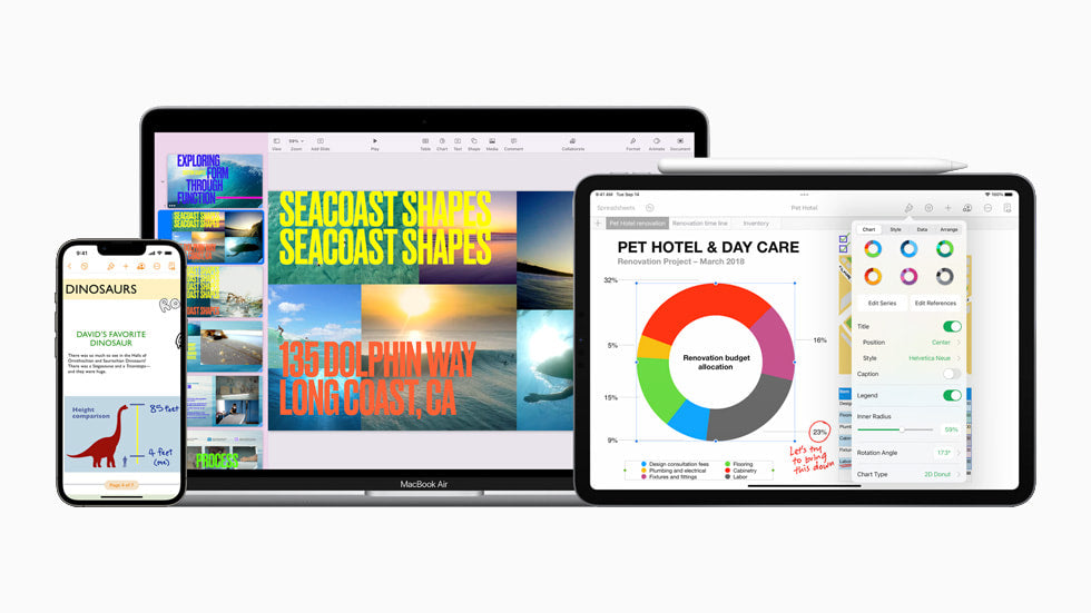 Fresh Features in iWork suit