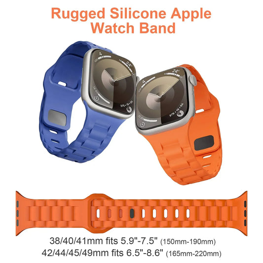 Silicone Watch Strap with Embossed Metal Link Design: The Perfect Blend of Style and Durability