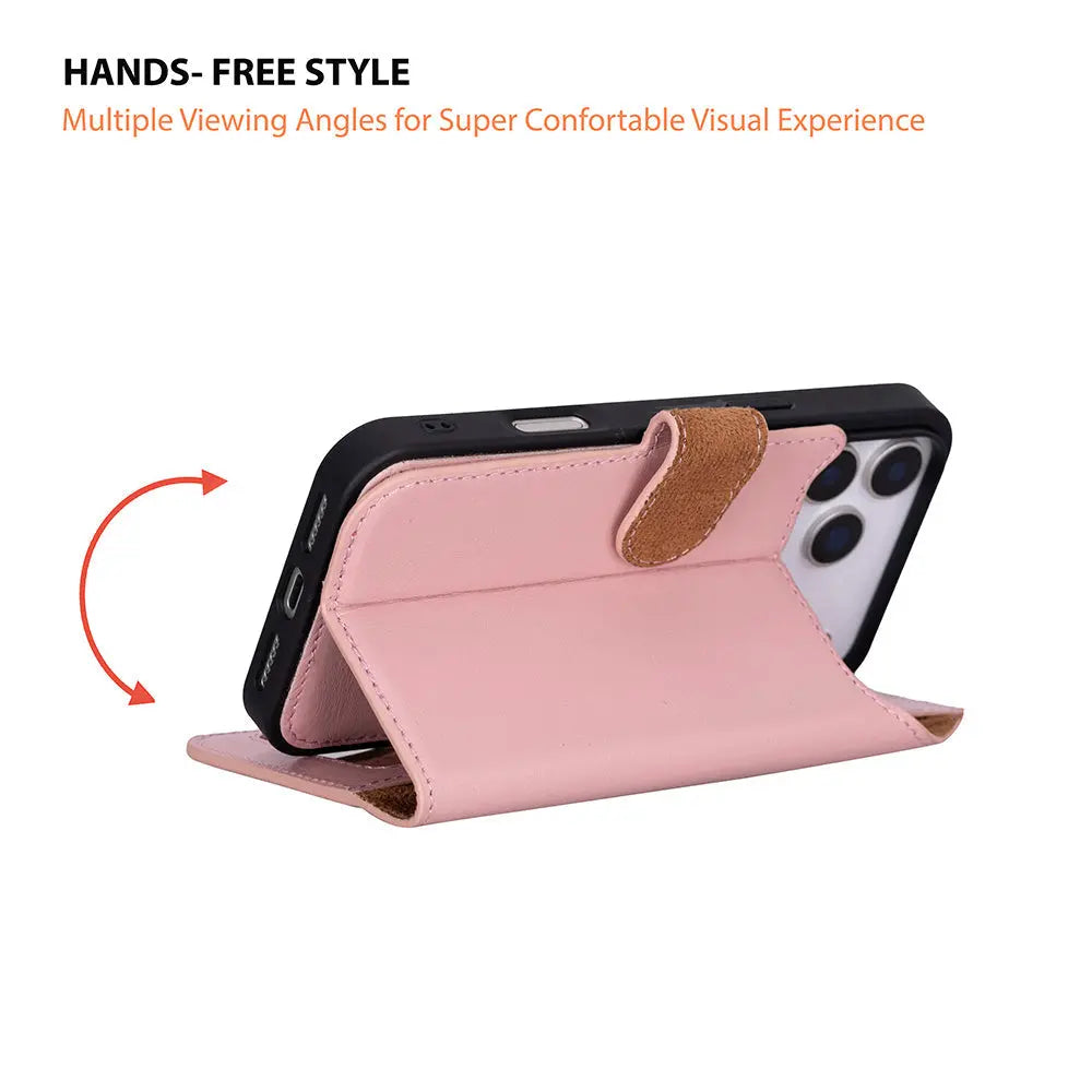 iPhone 17 Pro Leather Wallet Case Detachable RFID MagSafe – Magic Series Mizuri Leather