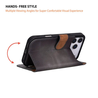 iPhone 17 Pro Leather Wallet Case Detachable RFID MagSafe – Magic Series Mizuri Leather