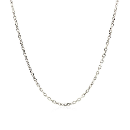 Sterling Silver Rhodium Plated Cable Chain 1.5mm Bids.com