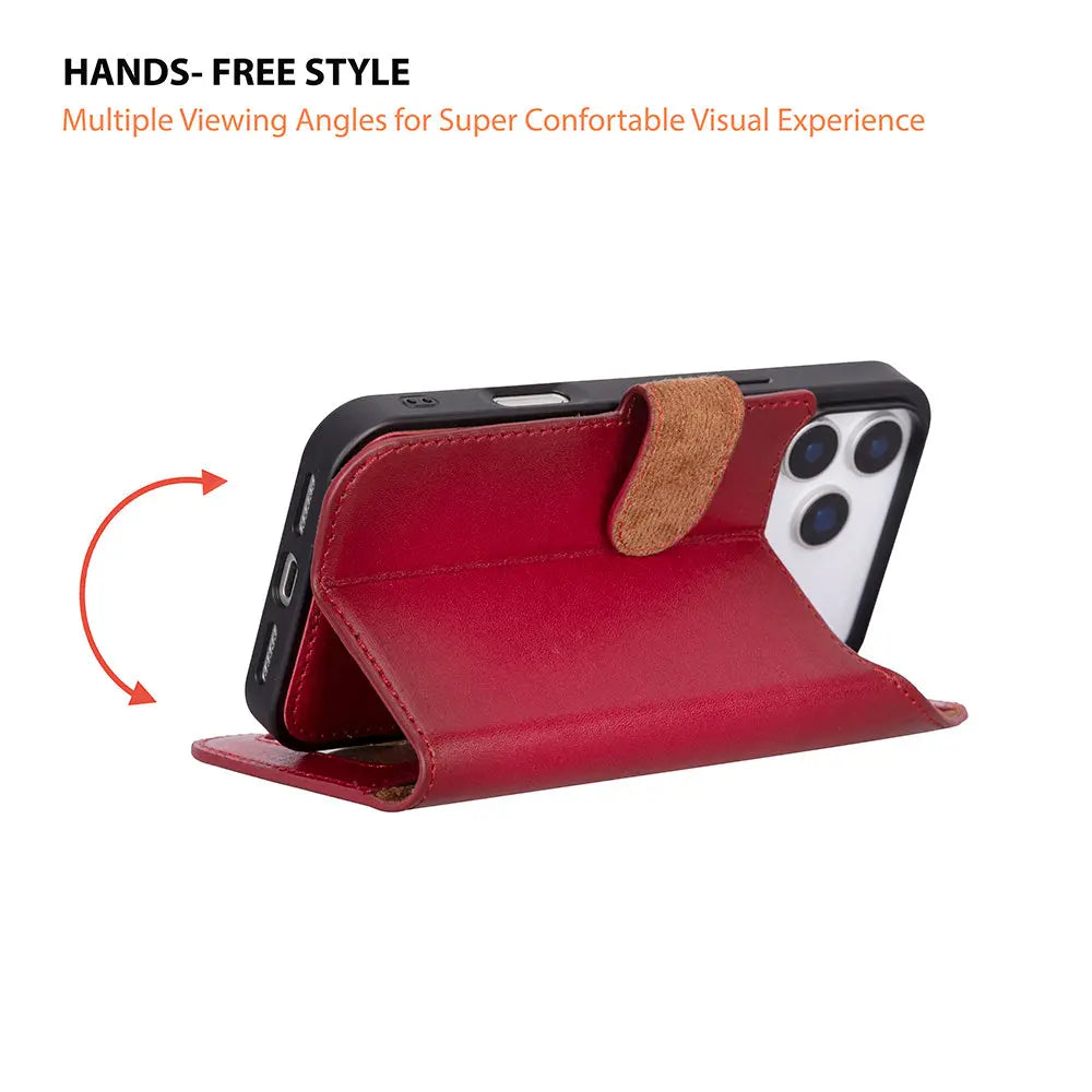 iPhone 17 Pro Max Leather Wallet Case Detachable RFID MagSafe – Magic Series Mizuri Leather