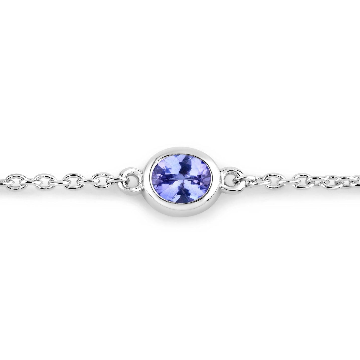1.65 Carat Genuine Tanzanite .925 Sterling Silver Bracelet Bids.com