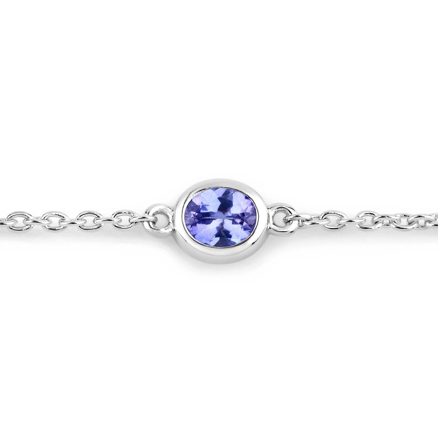 1.65 Carat Genuine Tanzanite .925 Sterling Silver Bracelet Bids.com