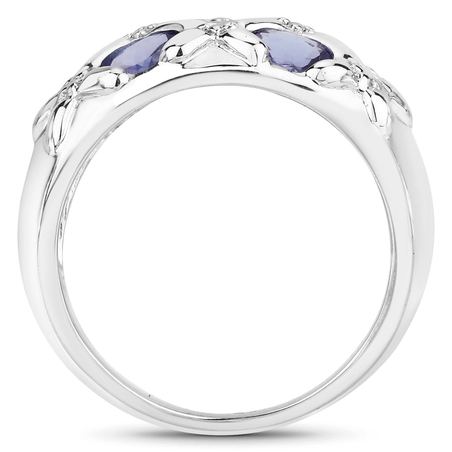 2.31 Carat Genuine Tanzanite .925 Sterling Silver Ring Bids.com