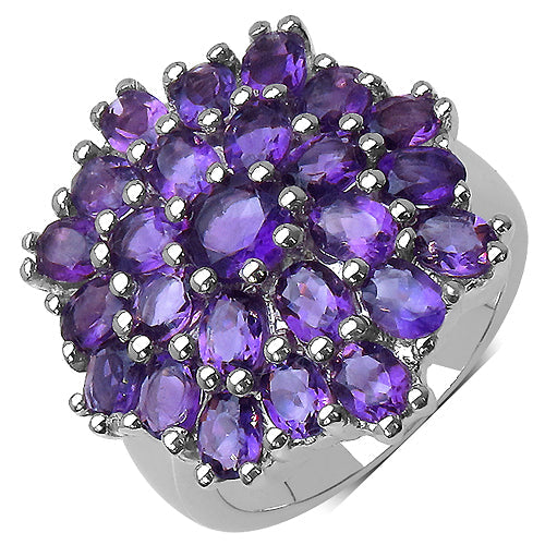 5.30 Carat Genuine Amethyst .925 Sterling Silver Ring Bids.com