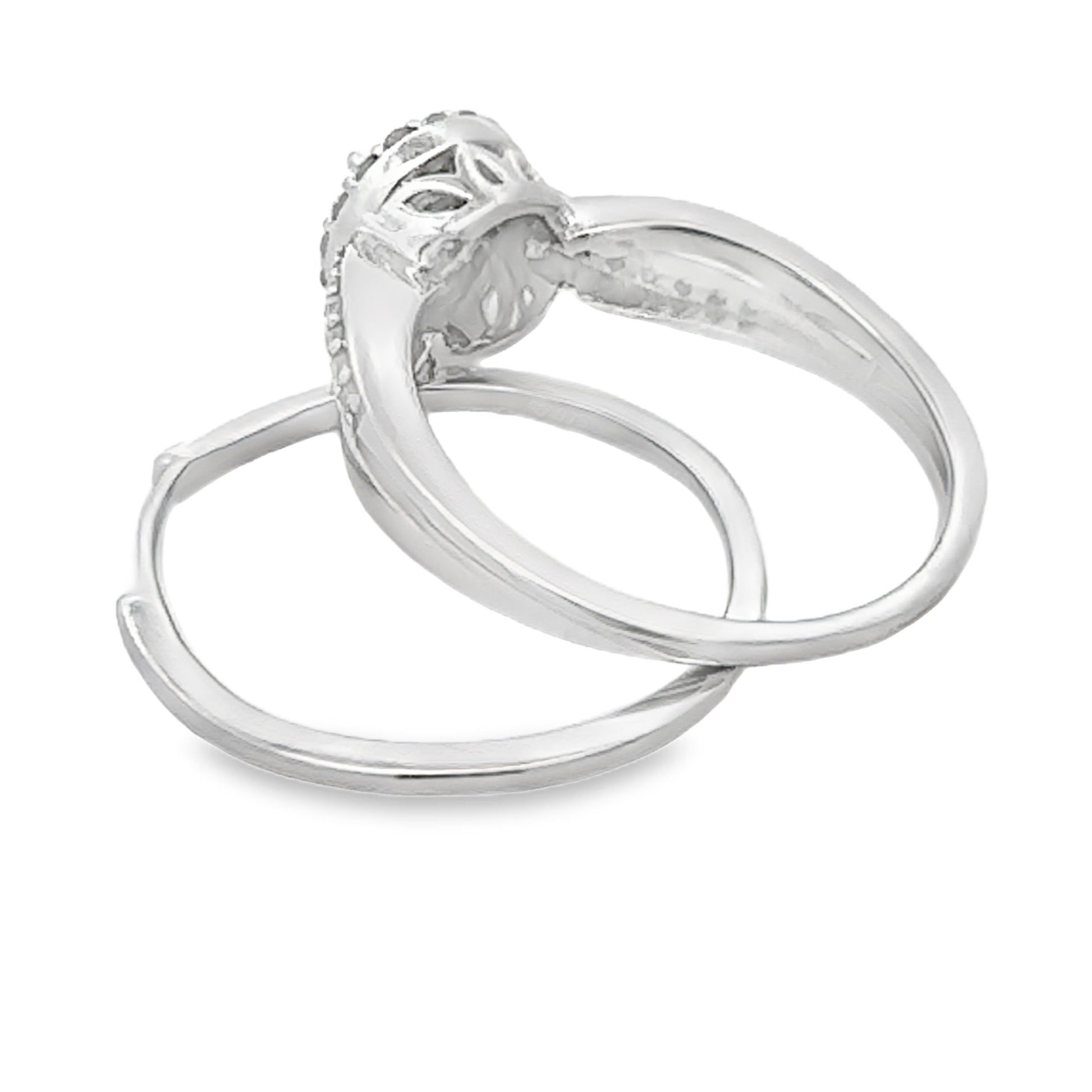 .25ct Diamond Engagement Ring Set Sterling Silver Bids.com