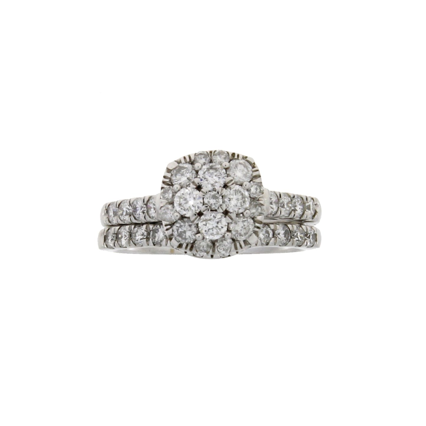 1.30ct Diamond Engagement Ring Set 10KT White Gold Bids.com
