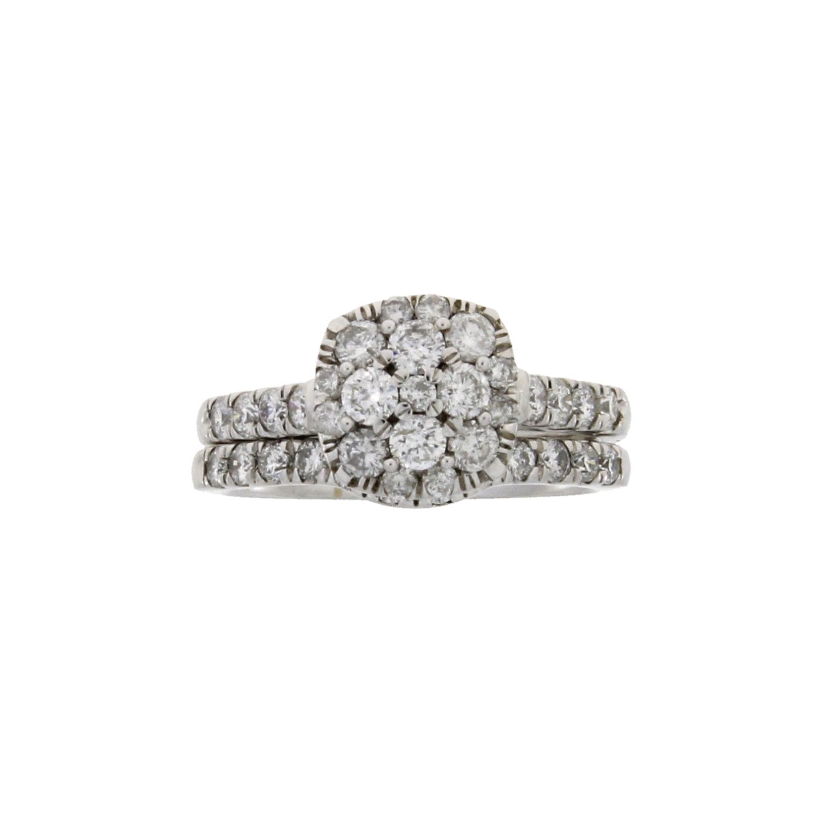 1.30ct Diamond Engagement Ring Set 10KT White Gold Bids.com