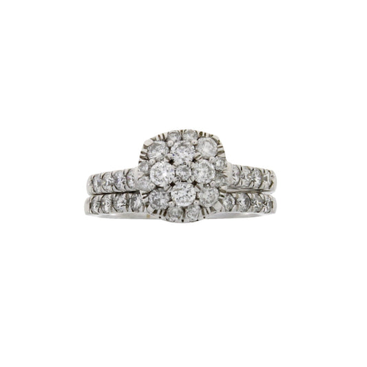 1.30ct Diamond Engagement Ring Set 10KT White Gold Bids.com