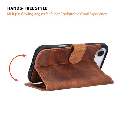 iPhone 17 Air Leather Wallet Case Detachable RFID MagSafe – Magic Series Mizuri Leather