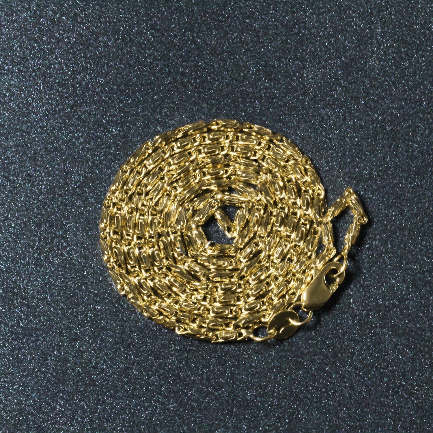 Diamond Cut Fancy Links Pendant Chain in 14k Yellow Gold (1.5mm) Bids.com