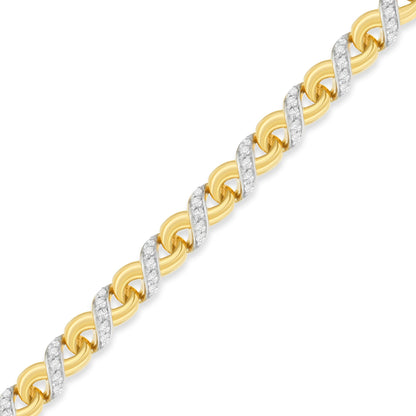 10K Yellow Gold 1 cttw Diamond Riviera Statement Pendant Necklace (J-K, I2-I3) Bids.com