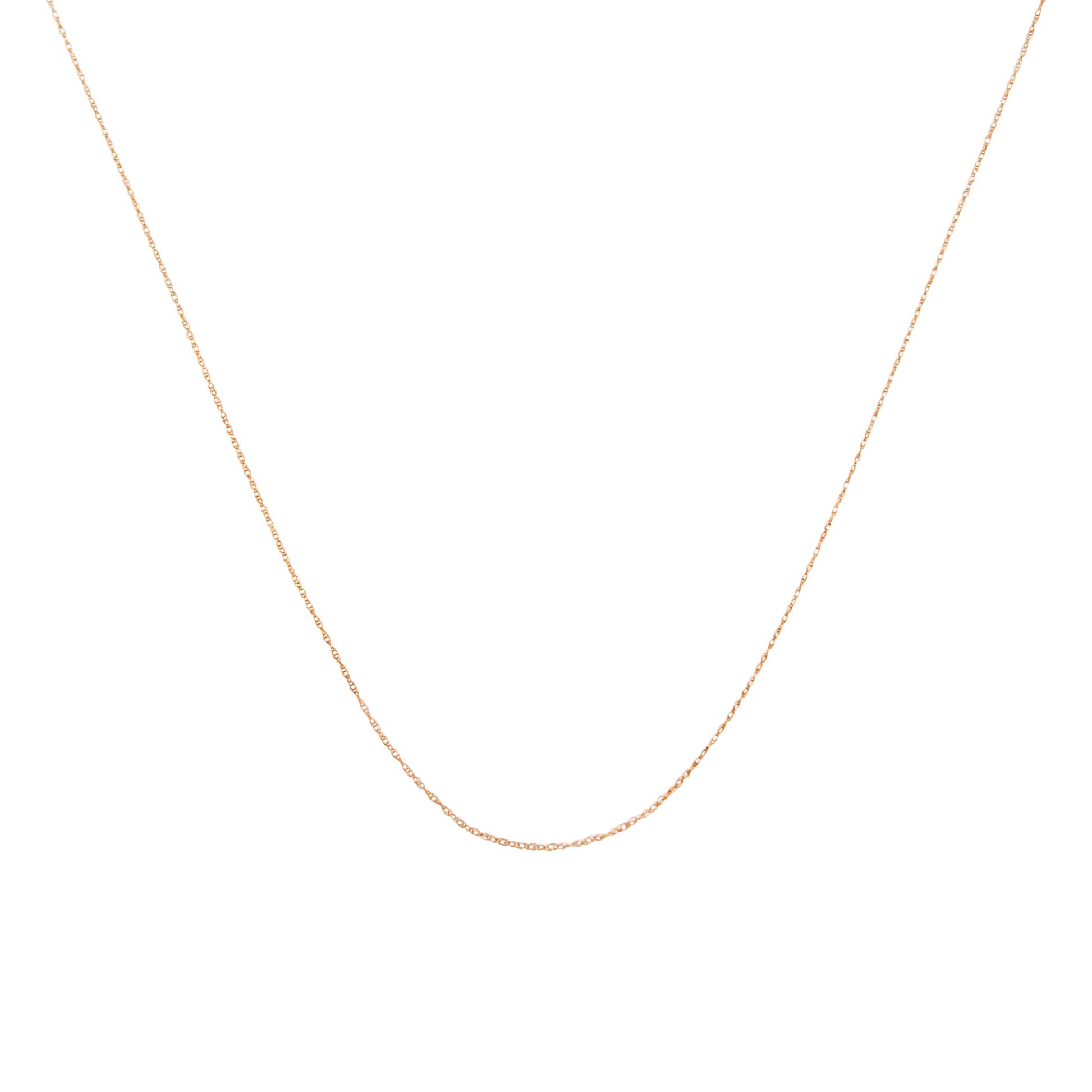 Solid 10K Yellow Gold 0.5mm Slim and Dainty Unisex 18" Rope Chain Necklace Bids.com