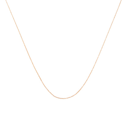 Solid 10K Yellow Gold 0.5mm Slim and Dainty Unisex 18" Rope Chain Necklace Bids.com