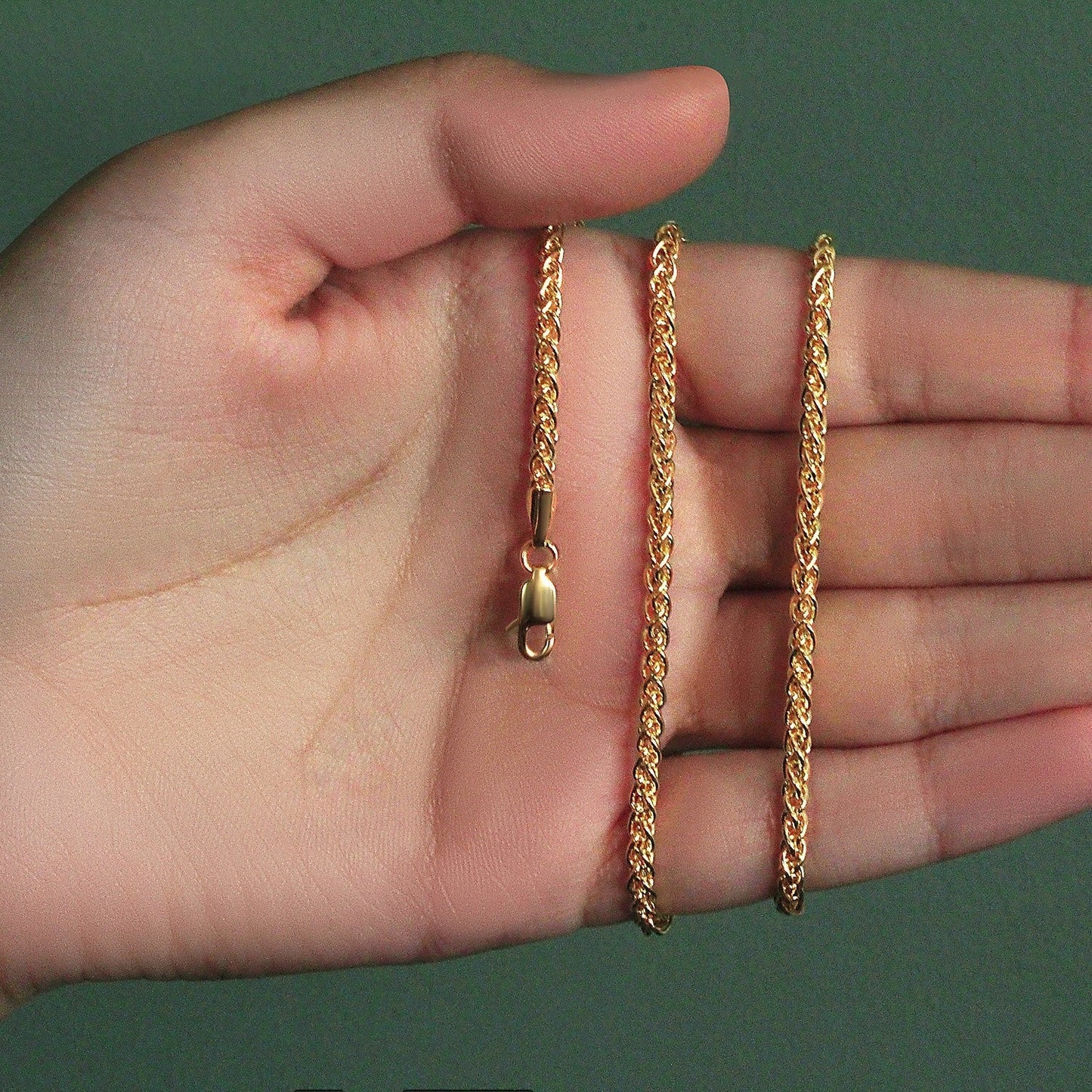 14k Yellow Gold 2.8mm Light Weight Wheat Chain Bids.com