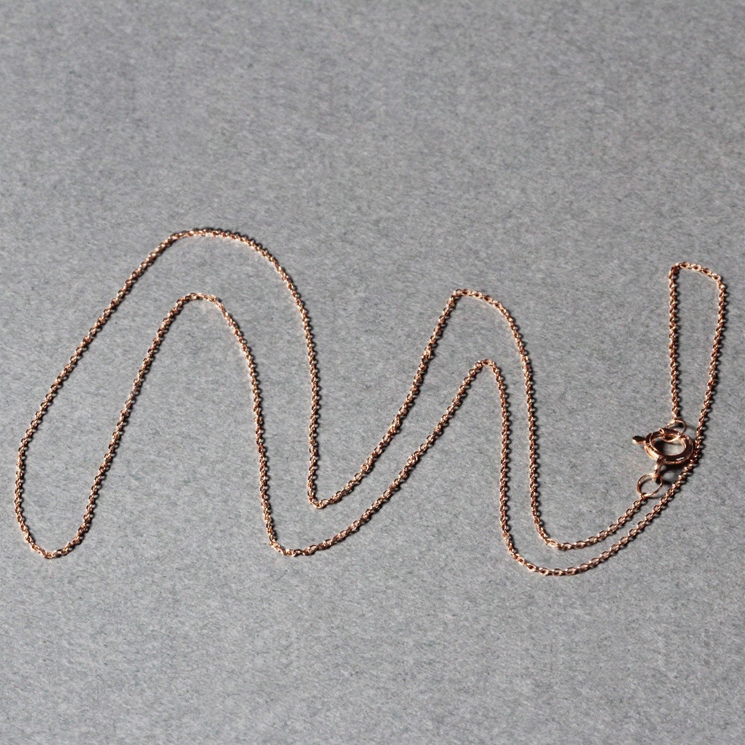 14k Rose Gold Diamond Cut Cable Link Chain 0.7mm Bids.com