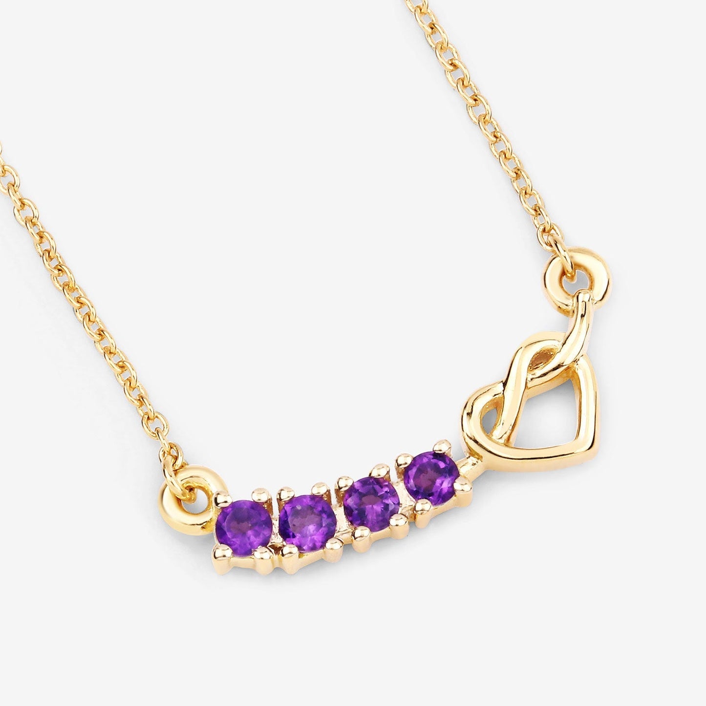 0.24 Carat Genuine Amethyst .925 Sterling Silver Necklace Bids.com